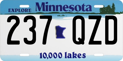 MN license plate 237QZD