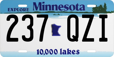 MN license plate 237QZI