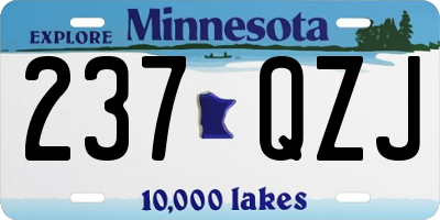 MN license plate 237QZJ
