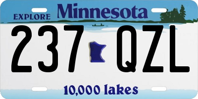 MN license plate 237QZL