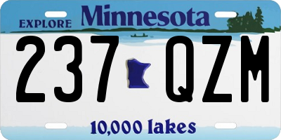 MN license plate 237QZM