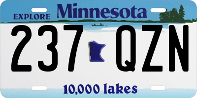 MN license plate 237QZN