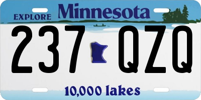 MN license plate 237QZQ