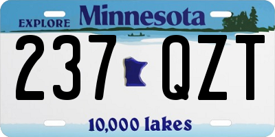 MN license plate 237QZT