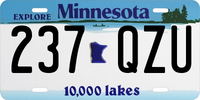 MN license plate 237QZU
