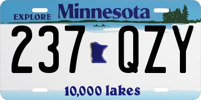 MN license plate 237QZY