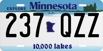 MN license plate 237QZZ