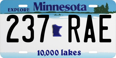MN license plate 237RAE