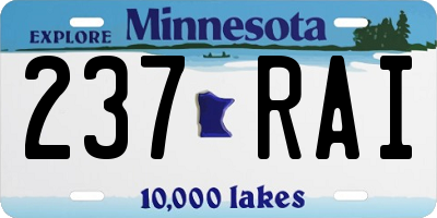 MN license plate 237RAI