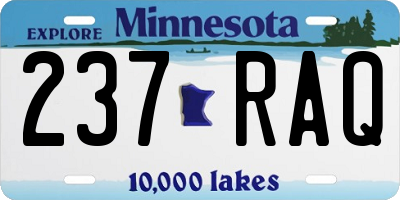 MN license plate 237RAQ