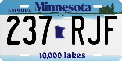 MN license plate 237RJF