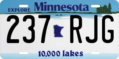 MN license plate 237RJG
