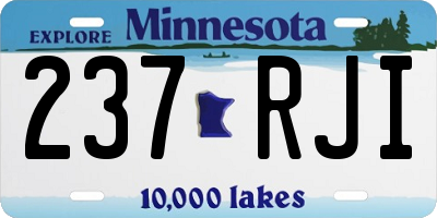 MN license plate 237RJI