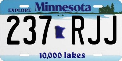 MN license plate 237RJJ