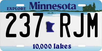 MN license plate 237RJM