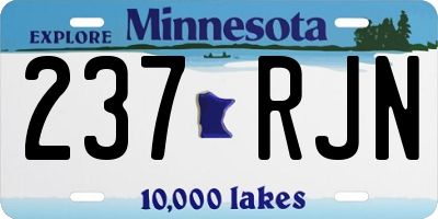 MN license plate 237RJN