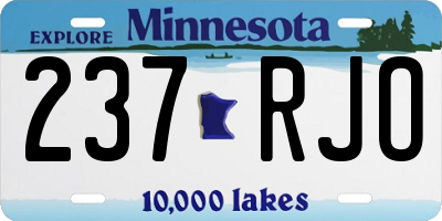 MN license plate 237RJO