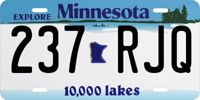 MN license plate 237RJQ