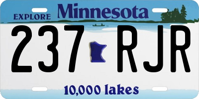 MN license plate 237RJR