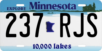 MN license plate 237RJS