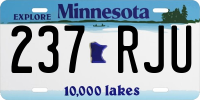 MN license plate 237RJU