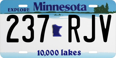 MN license plate 237RJV