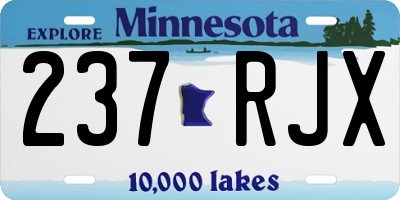 MN license plate 237RJX