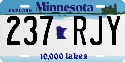 MN license plate 237RJY