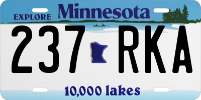 MN license plate 237RKA