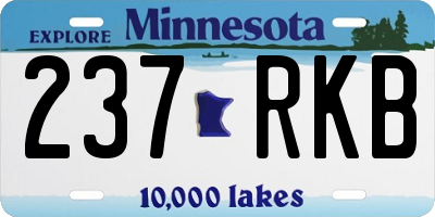 MN license plate 237RKB