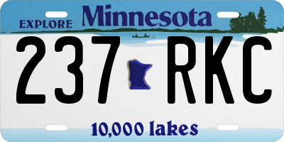 MN license plate 237RKC