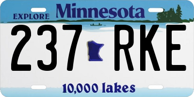 MN license plate 237RKE