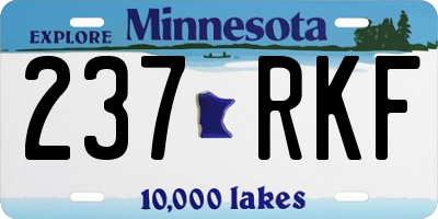 MN license plate 237RKF