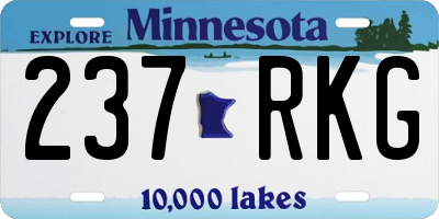 MN license plate 237RKG