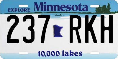MN license plate 237RKH