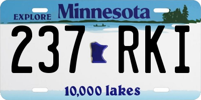 MN license plate 237RKI