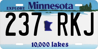 MN license plate 237RKJ