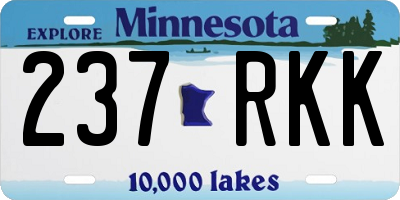 MN license plate 237RKK