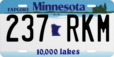 MN license plate 237RKM