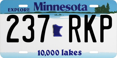 MN license plate 237RKP