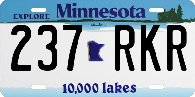 MN license plate 237RKR