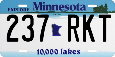 MN license plate 237RKT