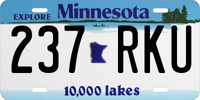 MN license plate 237RKU