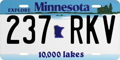 MN license plate 237RKV