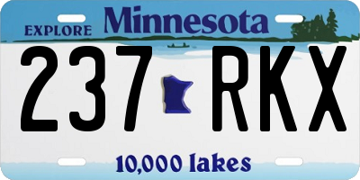 MN license plate 237RKX