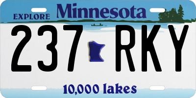 MN license plate 237RKY