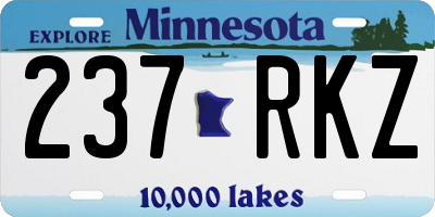 MN license plate 237RKZ