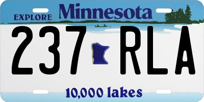 MN license plate 237RLA