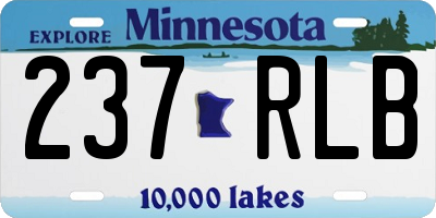 MN license plate 237RLB
