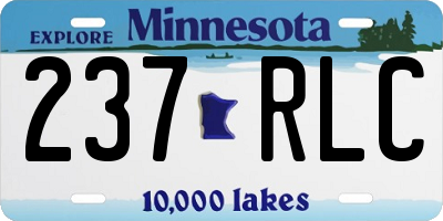 MN license plate 237RLC